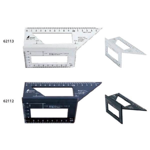 巾広台で安定感バツグン。巾木の留加工に大変便利です。半透明で下地が見えます。強いポリカーボネート製です。■角度精度 45°／90°:100mmにつき0.2mm以下■長さの許容差:±0.2mm■材質:ポリカーボネート