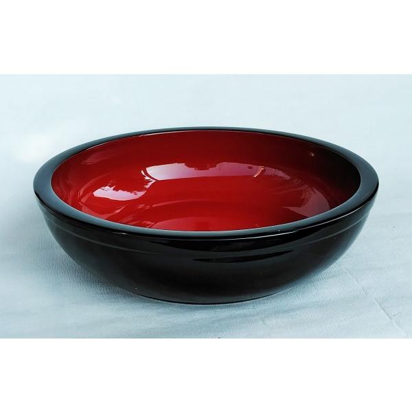 ■サイズ：外径31ｃｍ、高さ7.5ｃｍ ■素材：越前漆器ABS樹脂、内朱天黒ウレタン塗装