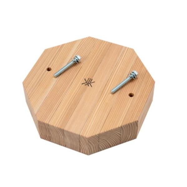 《仕様》●サイズ：W240×D240×H60mm●重量：約1.65kg●材質：木材(信州カラマツ)●付属品：六角ボルト(2本)