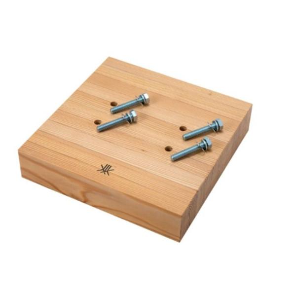 《仕様》●サイズ：W280×D280×H60mm●重量：約2.74kg●材質：木材(信州カラマツ)●付属品：六角ボルト(4本)