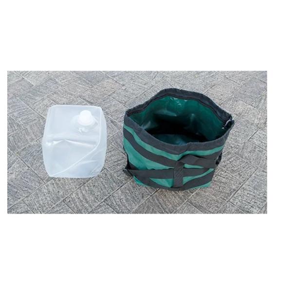 《仕様》●容量： 10kg用●カラー： 緑●付属品： ロープ、ナスカン《特長》●水でも砂でも使用可能な風対策用品です。●持ち運びに便利なソフトタイプ、耐久性に優れたハードタイプがあります。