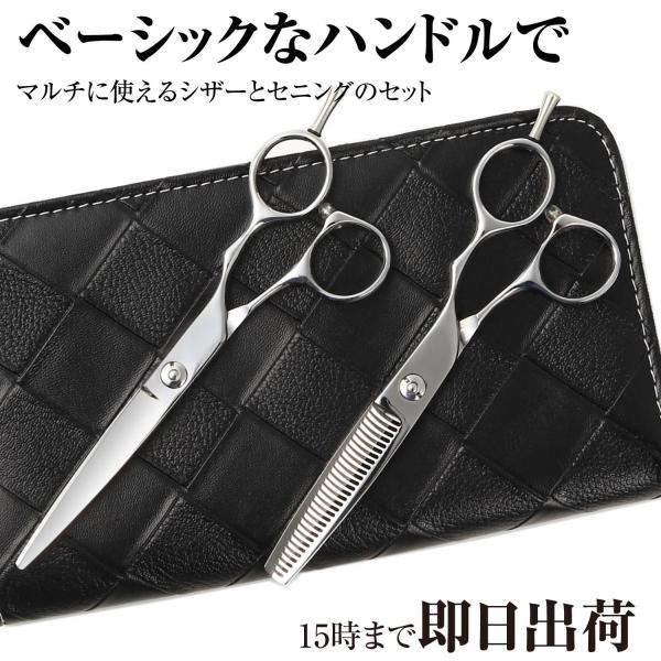 DEEDS プロ用 美容師 GBZ シザー セニング セット (5.5 6.0インチ