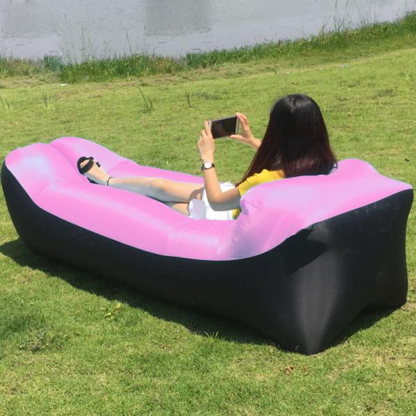 耐荷重200kg インフレータブル エアーソファー【ピンク】エアーベッド  ガーデンソファー ポータブルエア キャンプ 空気 海 公園