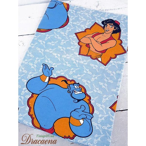 古着 雑貨 ディズニー Disney アラジン ジーニー キャラクター ネル地 ベッドシーツ カバー 青 リメイク生地としても 17gap05e 古着屋ドラセナyahoo ショップ 通販 Yahoo ショッピング