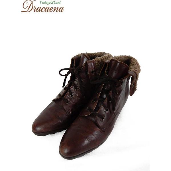古着 シューズ Italy製 切り替え デザイン レースアップ レザー ショート ブーツ 茶 39 24 5cm位 靴 古着 18goc27f 古着屋ドラセナyahoo ショップ 通販 Yahoo ショッピング