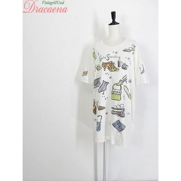 古着 ワンピース Usa製 Rel E Vant Products 靴 鞄 アクセ 手書き風 イラスト プリント Tシャツ ワンピース Xl位 古着 18jn24zo 古着屋ドラセナyahoo ショップ 通販 Yahoo ショッピング