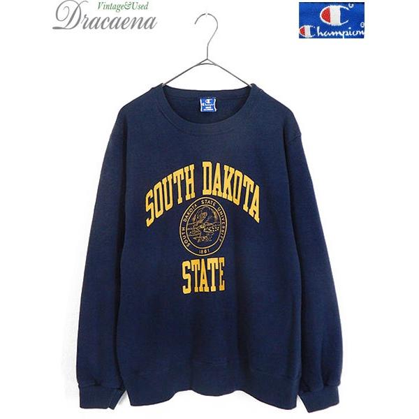 古着 スウェット 90s Usa製 Champion チャンピオン カレッジ 3段 プリント オールド スウェット トレーナー 紺 L 古着 18jn30r 古着屋ドラセナyahoo ショップ 通販 Yahoo ショッピング