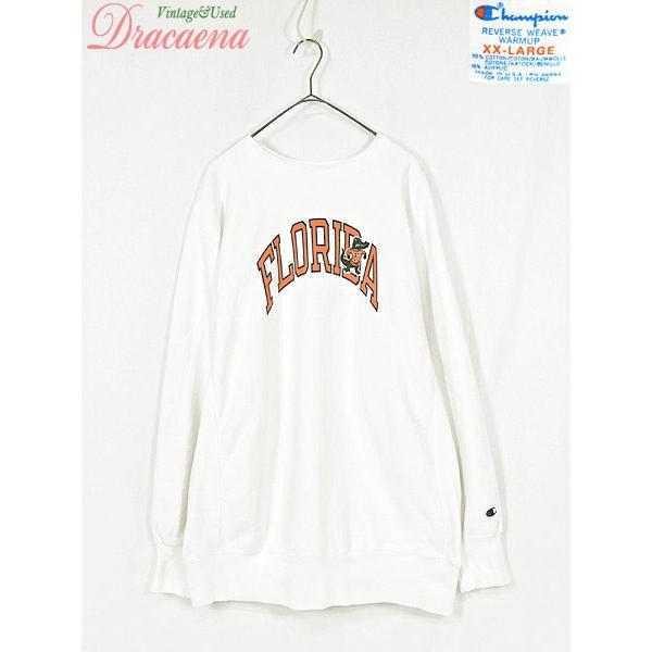 レディーススウェット古着 Usa製 Champion リバースウィーブ ロゴ オフホワイト 裏起毛 スウェット トレーナー ビッグサイズ Xxl 18lau10f 古着屋ドラセナyahoo ショップ 通販 Yahoo ショッピング