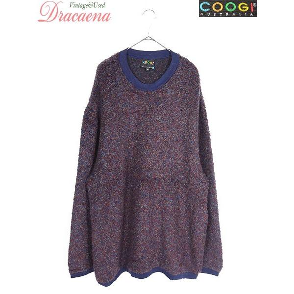レディース メンズ 古着 ニット Australia製 Coogi クージー もこもこ パープル セーター 長袖 ビッグサイズ 3x 古着 オススメ 18lde13d 古着屋ドラセナyahoo ショップ 通販 Yahoo ショッピング