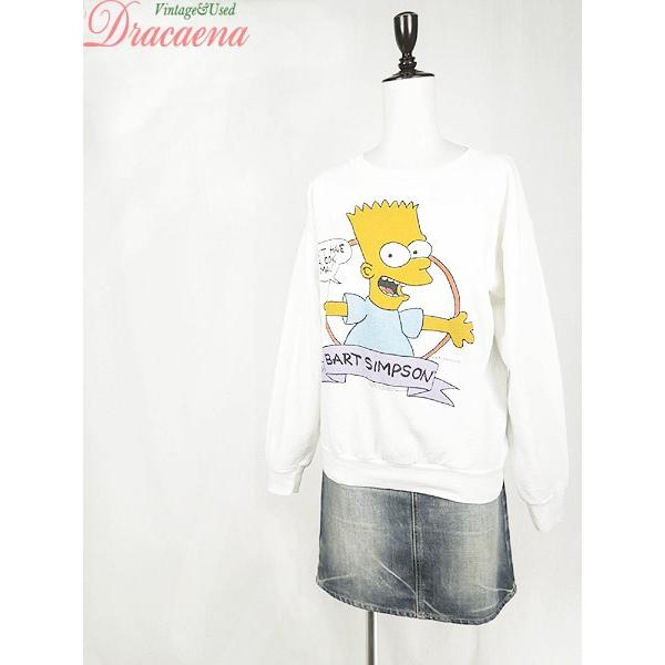 レディーススウェット古着 Simpsons シンプソンズ バート プリント スウェット トレーナー アメコミキャラ 白 18lja16b 古着屋ドラセナyahoo ショップ 通販 Yahoo ショッピング
