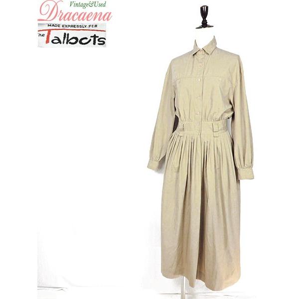 レディースワンピース古着 Talbots タルボット シンプル カジュアル ベージュ タック ワンピース ロング丈 L位 オススメ 18lse13j 古着屋ドラセナyahoo ショップ 通販 Yahoo ショッピング