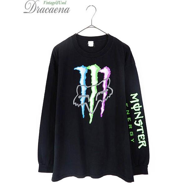 古着 カットソー Monster Energy エナジー ドリンク 蛍光 ロゴ プリント 長袖 Tシャツ ロンt 黒 L 古着 Buyee Buyee Japanese Proxy Service Buy From Japan Bot Online