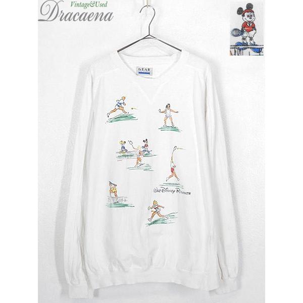 古着 カットソー 90s Disney Mickey ミッキー ミニー テニス キャラクター 長袖 Tシャツ ロンt M 古着 19de12e 古着屋ドラセナyahoo ショップ 通販 Yahoo ショッピング