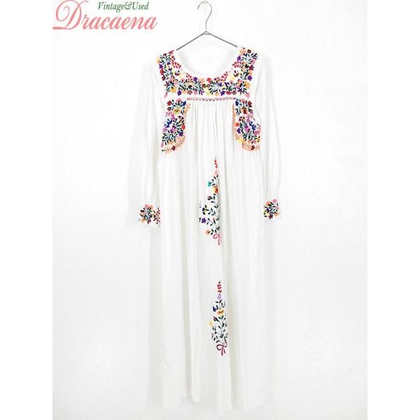 古着 レディース ワンピース メキシカン サンアントニーノ 刺繍 レア ロング 長袖 ドレス 古着 19ljl05c 古着屋ドラセナyahoo ショップ 通販 Yahoo ショッピング