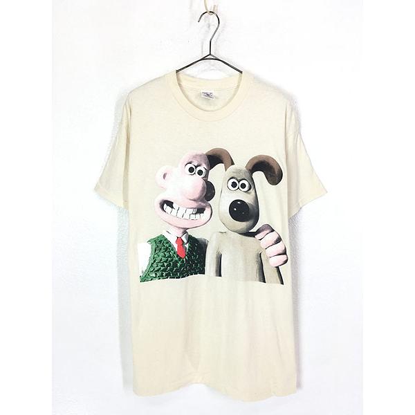 古着 Wallace And Gromit ウォレスとグルミット クレイアニメ キャラクター 100 コットン Tシャツ L 古着 au06h 古着屋ドラセナyahoo ショップ 通販 Yahoo ショッピング