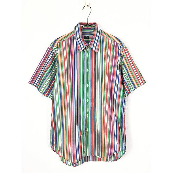 古着 Paul Smith ポールスミス クレイジー カラー ストライプ コットン 半袖 シャツ M 古着 jl05zj 古着屋ドラセナyahoo ショップ 通販 Yahoo ショッピング