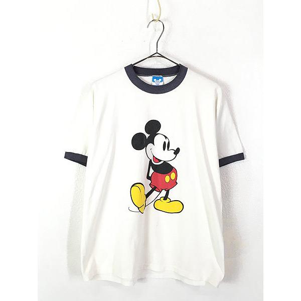 古着 80s Usa製 Disney Mickey ミッキー キャラクター リンガー Tシャツ L 古着 21fe21w 古着屋ドラセナyahoo ショップ 通販 Yahoo ショッピング
