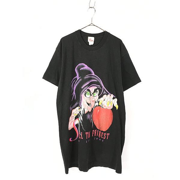 ポイント12倍 激レア 白雪姫 女王 魔女 90年代製ヴィンテージ Tシャツ スノーホワイト 冬小物pt5倍 Tシャツ カットソー 半袖 袖なし Rustavi Gov Ge
