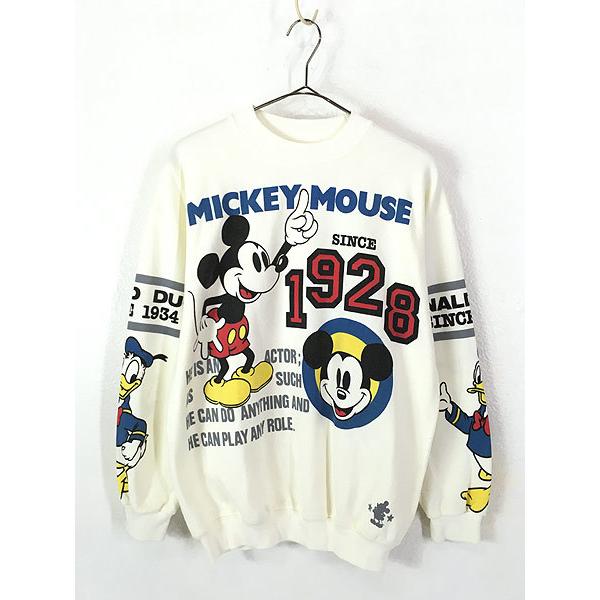 レディース 古着 80 90s Disney Mickey ミッキー ドナルド マルチ スウェット トレーナー L位 古着 21lmy10t 古着屋ドラセナyahoo ショップ 通販 Yahoo ショッピング