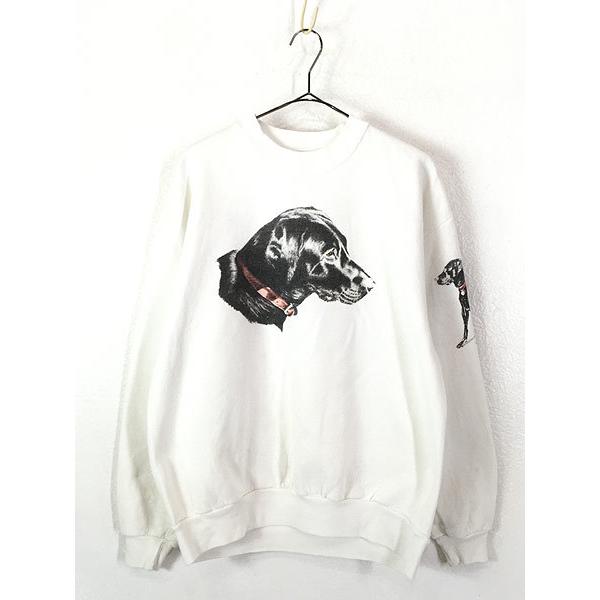 古着 90s Usa製 イヌ 犬 ワンちゃん マルチ アニマル スウェット トレーナー L 古着 21my01l 古着屋ドラセナyahoo ショップ 通販 Yahoo ショッピング