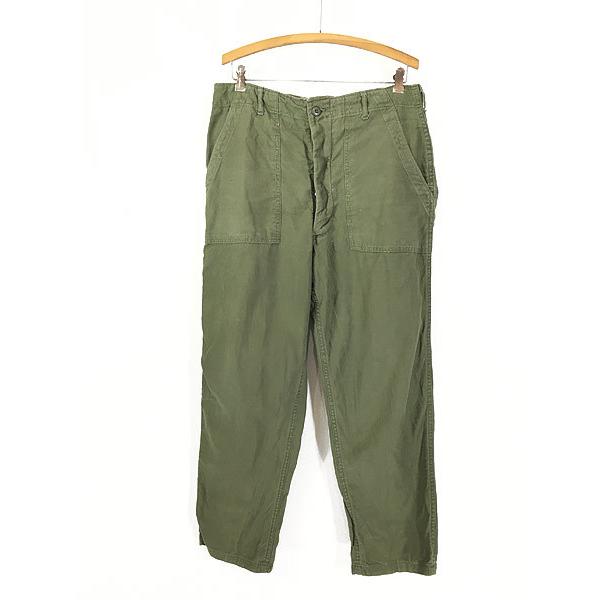 古着 70s 米軍 US ARMY 100% コットンサテン ミリタリー ベイカー