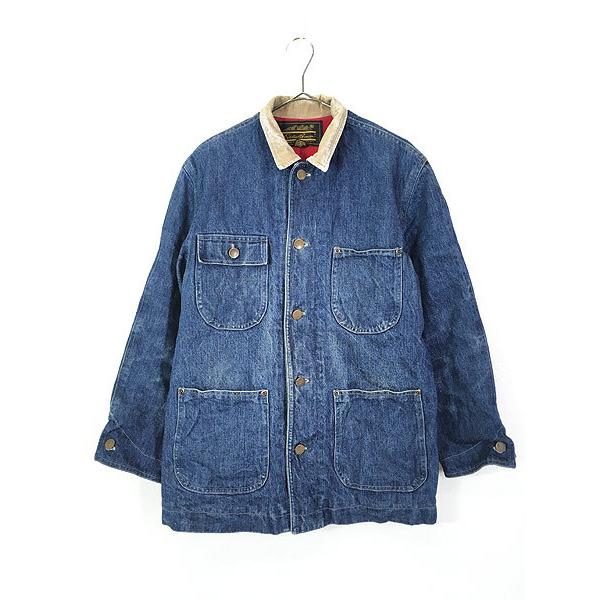 古着 70s USA製 Eddie Bauer レッド ライナー 濃紺 デニム