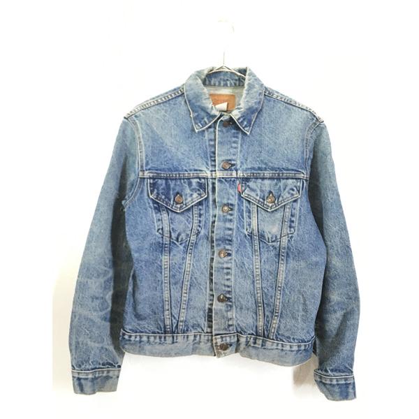 古着 80s USA製 Levi's 70505 クラッシュ デニム ジャケット Gジャン