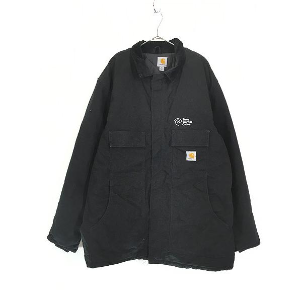 古着 USA製 Carhartt ブラック ダック 「Time Warner Cable」 企業 