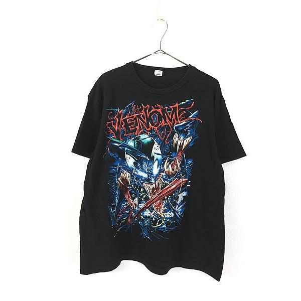 古着 00s MARVEL VENOM ヴェノム キャラクター BIG プリント Tシャツ 