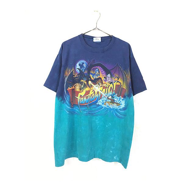 古着 90s USA製 Disney Fantasmic 豪華 ヴィランズ × ミッキー