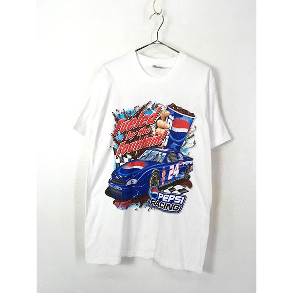 古着 90s PEPSI ペプシ コーラ レーシング 両面 グラフィック Tシャツ