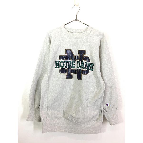 古着 90s USA製 Champion Reverse Weave 「NOTRE DAME」 カレッジ