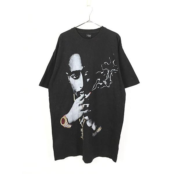 古着 90-00s 2PAC BIGフォト × ラインストーン オールド ヒップホップ