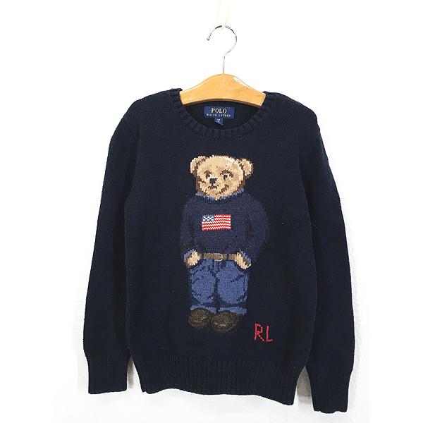 キッズ 古着 POLO Ralph Lauren 「POLO BEAR」 ポロベア ニット