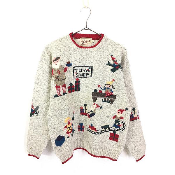 レディース 古着 90s WoolRich クリスマス プレゼント サンタ デザイン