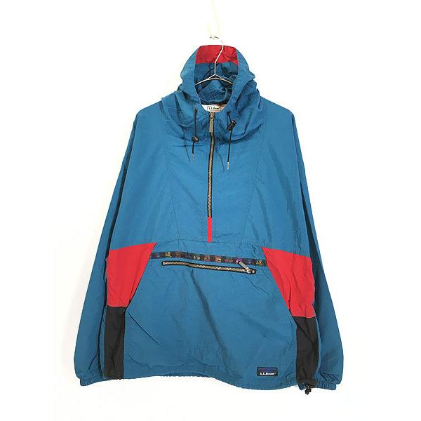 古着 90s LL Bean ビーン アウトドア テープ クレイジー アノラック