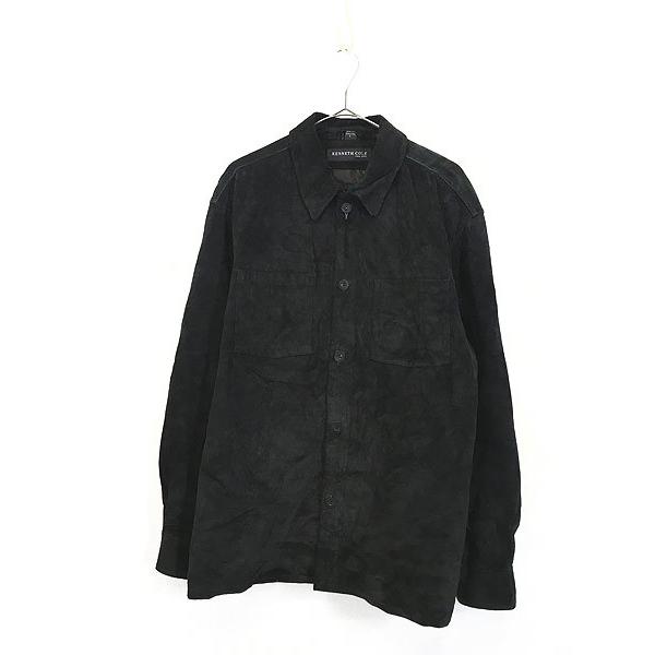 古着 90s KENNETH COLE 本革 スエード レザー シャツ ジャケット L