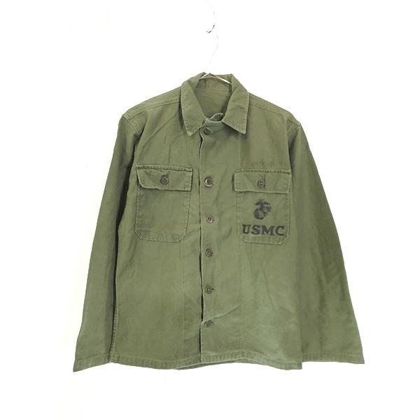 古着 50s 米軍 USMC 「1st 初期」 ステンシル コットンサテン 