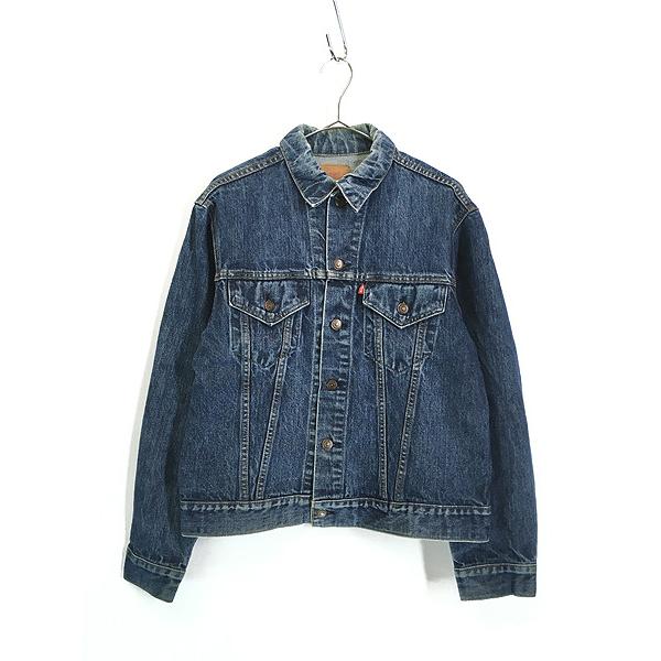 古着 80s USA製 Levi's 70505 4th 濃紺 デニム ジャケット Gジャン 42