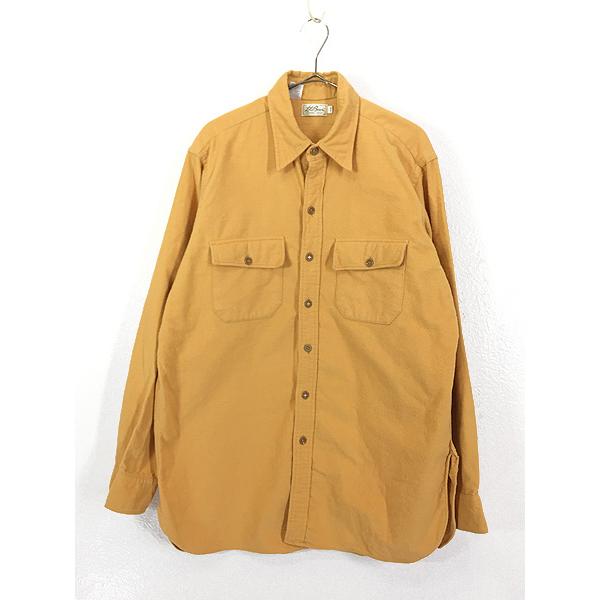 古着 60s LL Bean 筆記体タグ ソリッド シャモアクロス フランネル 