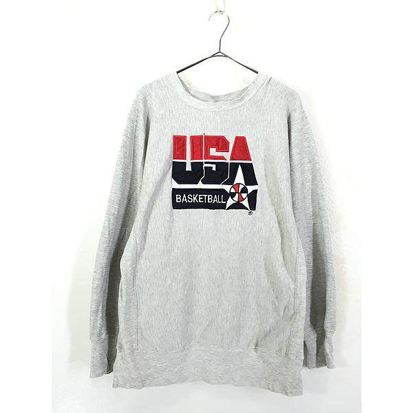 古着 90s USA製 Champion Reverse Weave 「USA BASKETBALL」 バスケ