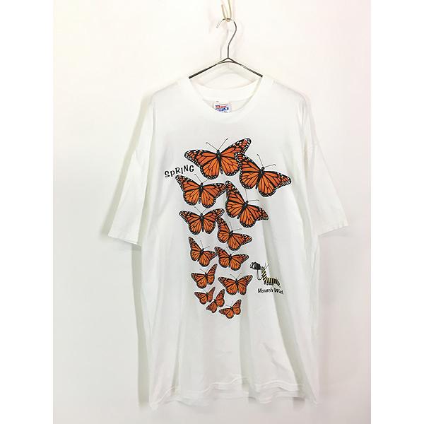 古着 90s 蝶 バタフライ SPRING & FALL 両面 グラフィック T 古着 90s 蝶 バタフライ SPRING & FALL 両面 グラフィック T
