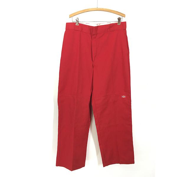 古着 90s USA製 Dickies ダブルニー 5ポケット ワーク チノ パンツ 