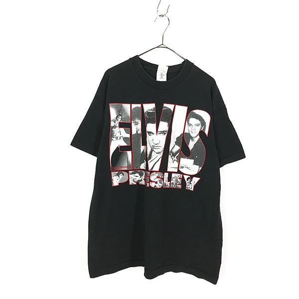 古着 90s USA製 Elvis Presley モノクロ フォト ロック