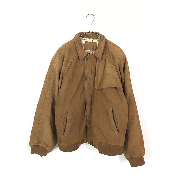 古着 90s Marlboro ガンフラップ 本革 スエード レザー ジャケット  