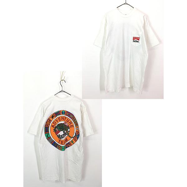 古着 90s USA製 Marlboro 「ADVENTURE TEAM」 サークル アート 