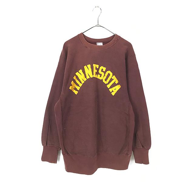 古着 90s USA製 Champion Reverse Weave 「MINNESOTA」 アーチ パッチ 