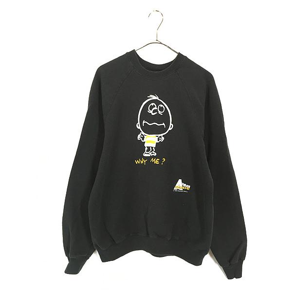 古着 90s USA製 「WHY ME?」 シュール フェイス アート