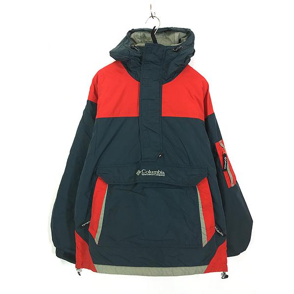 古着 90s Columbia パデット ナイロン アノラック パーカー ジャケット  