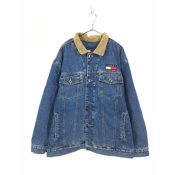 古着 90s TOMMY HILFIGER 裏地 チェック キルティング フラッグ パッチ 